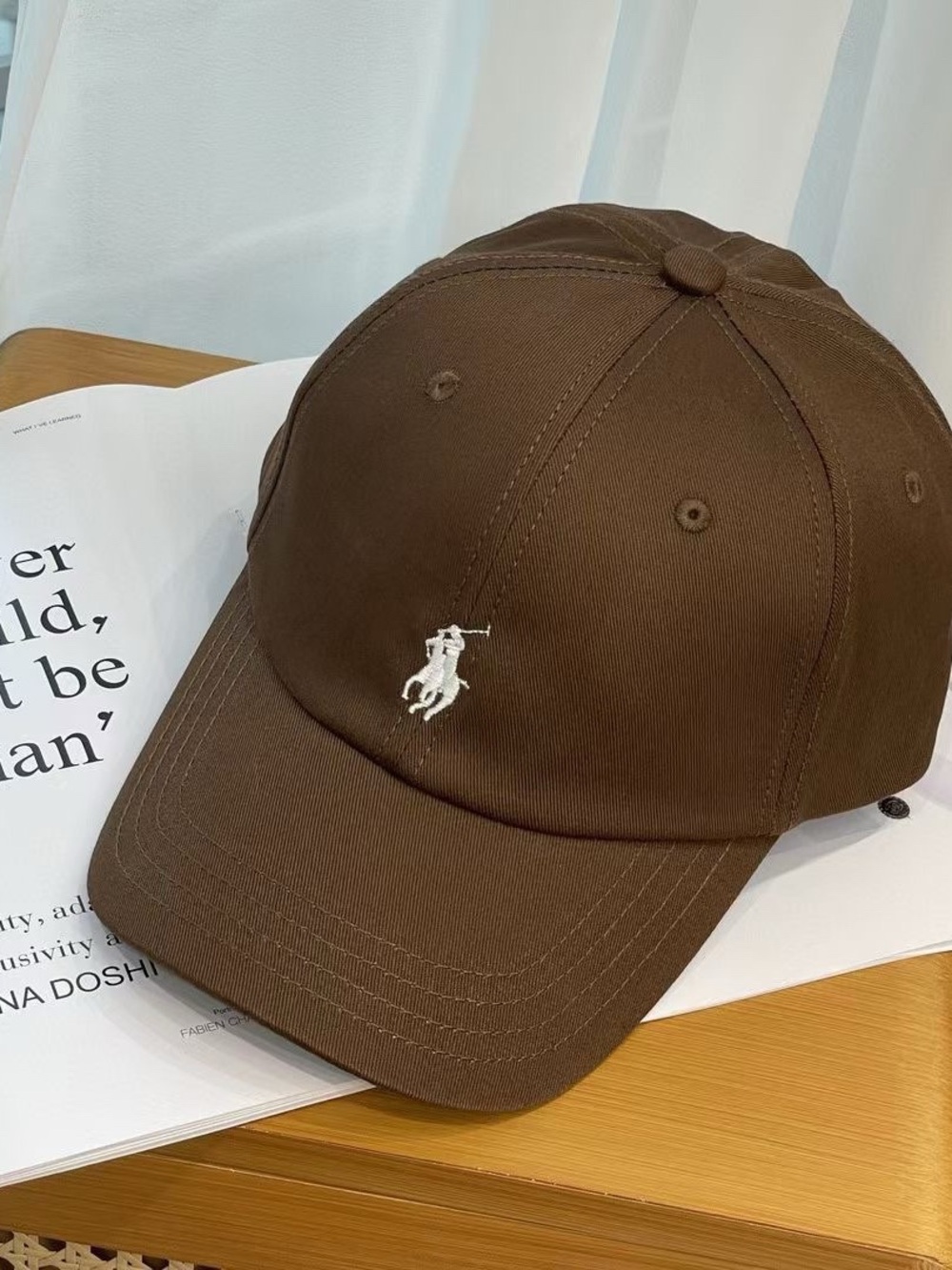 Polo by Ralph Lauren Brown Baseball Cap with White Polo Pony